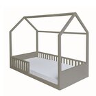 Cama Infantil Montessoriana 4em1 Casinha Cinza
