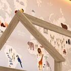 Cama Infantil Montessoriana Aveiro Oak/azul Secreto - Complet