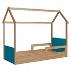 Cama Infantil Montessoriana Aveiro Oak/azul Secreto - Complet