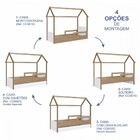 Cama Infantil Montessoriana Aveiro Oak/branco - Completa Móve