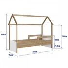 Cama Infantil Montessoriana Aveiro Oak/branco - Completa Móve