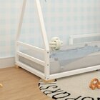 Cama Infantil Montessoriana Cabana Com Proteção Em Barra E Pé