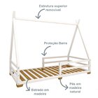 Cama Infantil Montessoriana Cabana Com Proteção Em Barra E Pé