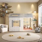 Cama Infantil Montessoriana Cabana Pkolino Off White/cinza Cl