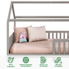 Cama Infantil Montessoriana Casa Madeira Com Estrado Nina - C