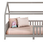 Cama Infantil Montessoriana Casa Madeira Com Estrado Nina - C