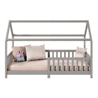 Cama Infantil Montessoriana Casa Madeira Com Estrado Nina - C