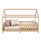 Cama Infantil Montessoriana Casa Madeira Com Estrado Nina - N