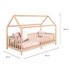 Cama Infantil Montessoriana Casa Madeira Com Estrado Nina - N