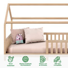 Cama Infantil Montessoriana Casa Madeira Com Estrado Nina - N