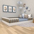 Cama Infantil Montessoriana Casal Cori Yescasa Branco/carvalh