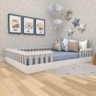 Cama Infantil Montessoriana Casal Cori Yescasa Branco/cinza C