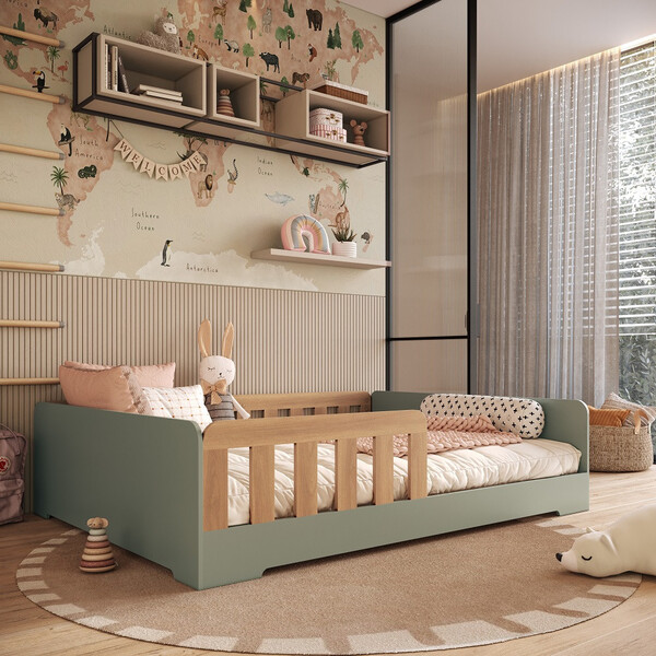 Cama Infantil Montessoriana Casal Em Mdf Tony Mobikasa