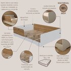 Cama Infantil Montessoriana Casal Mark Em Mdf Branco/ Louro F