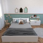 Cama Infantil Montessoriana Casal New Cori Branco/cinza Crist