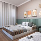 Cama Infantil Montessoriana Casal Sol Branco/carvalho Mel