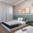 Cama Infantil Montessoriana Casal Sol Branco/preto