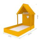 Cama Infantil Montessoriana Casinha Helena Amarela