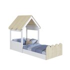 Cama Infantil Montessoriana Com Casinha Infanto Branco/carval