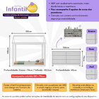 Cama Infantil Montessoriana Com Colchão Incluso E Cômoda Bamb