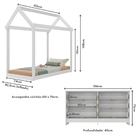 Cama Infantil Montessoriana Com Colchão Incluso E Cômoda Bamb