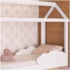 Cama Infantil Montessoriana Com Nuvem By401 Branco - Completa