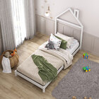 Cama Infantil Montessoriana De Madeira Maciça Liz Branco