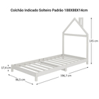 Cama Infantil Montessoriana De Madeira Maciça Liz Branco