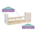 Cama Infantil Montessoriana Garden C/grades Natural/branco -