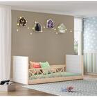 Cama Infantil Montessoriana Garden C/grades Natural/branco -