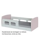Cama Infantil Montessoriana Ninho Tamanho Mini Branco/rosa