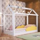 Cama Infantil Montessoriana Nuvem I Branca E Amarela