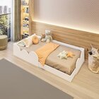 Cama Infantil Montessoriana Solteiro Cloud Branco