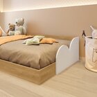Cama Infantil Montessoriana Solteiro Cloud Branco/freijó