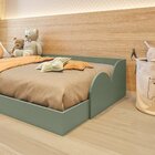 Cama Infantil Montessoriana Solteiro Cloud Verde