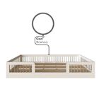 Cama Infantil Montessoriana Solteiro Com Grades Em Pinus Lume