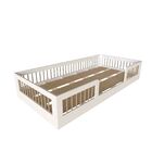 Cama Infantil Montessoriana Solteiro Com Grades Em Pinus Lume