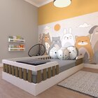 Cama Infantil Montessoriana Solteiro Cori Yescasa Branco/carv