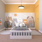Cama Infantil Montessoriana Solteiro Cori Yescasa Branco/cinz