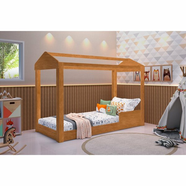 Cama Infantil Montessoriana Solteiro Em Mdf Nature