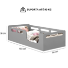 Cama Infantil Montessoriana Solteiro Grade Proteção Conforto