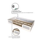 Cama Infantil Montessoriana Solteiro Lua Branco/cinza Cristal