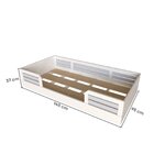 Cama Infantil Montessoriana Solteiro Lua Branco/cinza Cristal