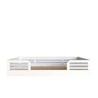 Cama Infantil Montessoriana Solteiro Lua Branco/cinza Cristal