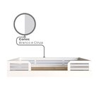 Cama Infantil Montessoriana Solteiro Lua Branco/cinza Cristal