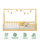 Cama Infantil Montessoriana Solteiro Madeira Casinha De Chão