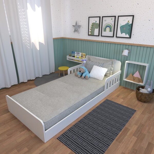 Cama Infantil Montessoriana Solteiro New Cori Branco