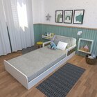 Cama Infantil Montessoriana Solteiro New Cori Branco/carvalho