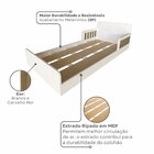 Cama Infantil Montessoriana Solteiro New Cori Branco/carvalho