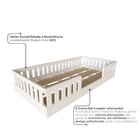 Cama Infantil Montessoriana Solteiro Sol Branco